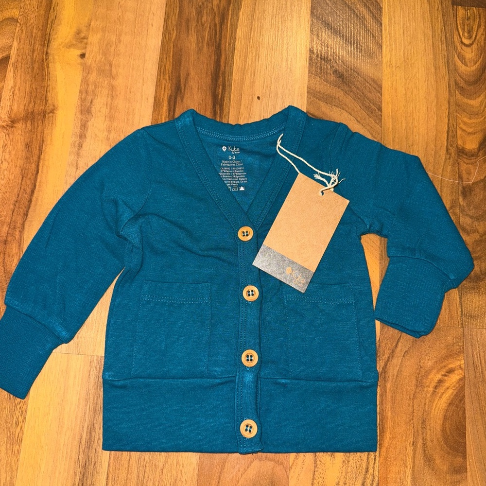 Kyte Baby Baltic jearsey cardigan NWT bamboo super soft 0-3 months